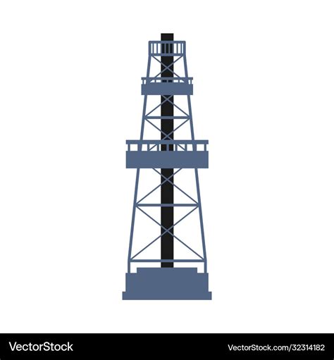 Industrial derrick tower - oil well drilling rig Vector Image