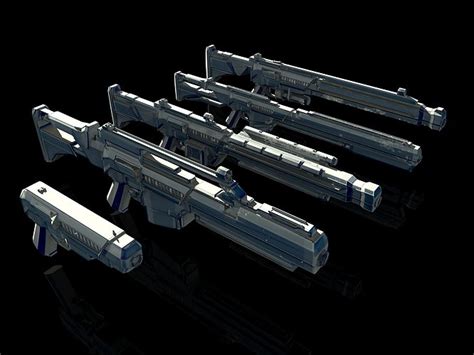 Sci-Fi Gun Pack 3D model | CGTrader