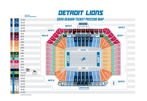 Detroit Lions Stadium Map