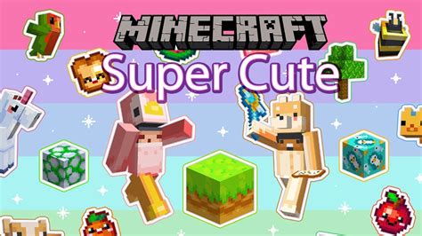 Minecraft Super Cute Texture Pack Review Gameplay - YouTube