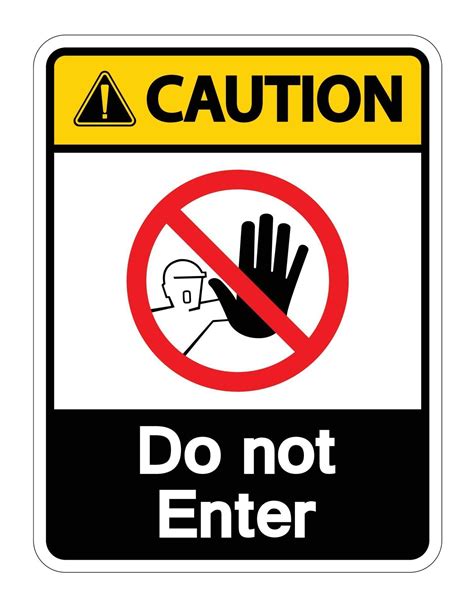 Caution Do Not Enter Symbol Sign on white background 2295474 Vector Art at Vecteezy