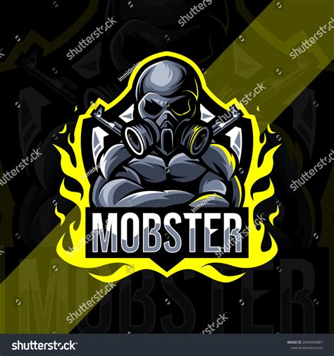 Mobster Mascot Logo Esport Template Design Stock Vector (Royalty Free) 2005494887 | Shutterstock