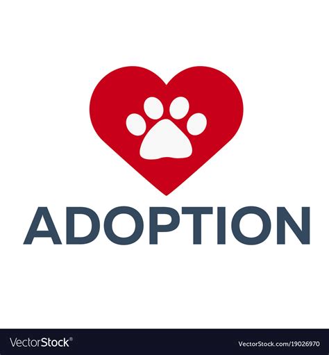 Adopt logo dont shop adoption concept Royalty Free Vector