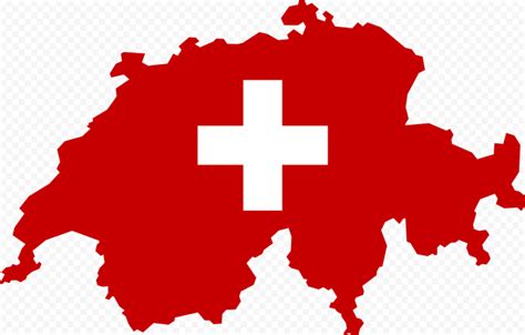 HD Switzerland Swiss Flag Map PNG | Citypng