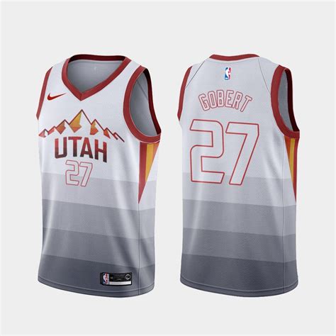 Men's Utah Jazz #27 Rudy Gobert Throwback Jersey white