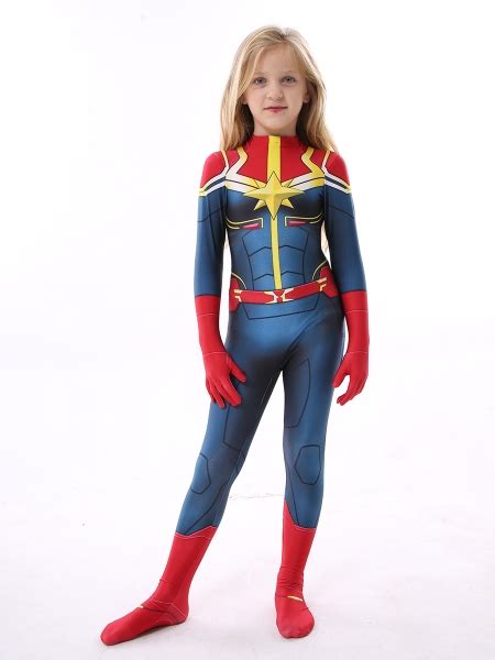 Kids Captain-Marvel Costume Kid Halloween Costume