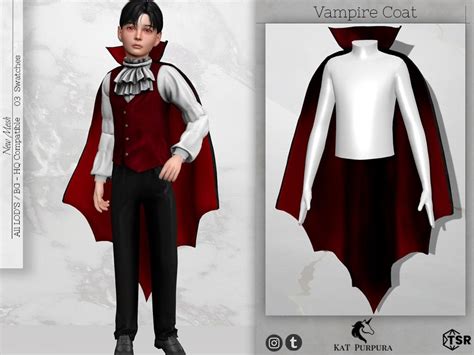 The Sims Resource - Vampire Coat in 2023 | Sims 4 male clothes, Sims 4 ...