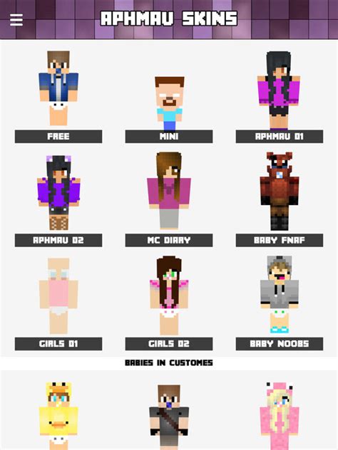 APHMAU SKINS FREE MC Diaries Skin for Minecraft PE - AppRecs