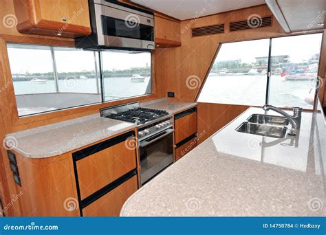 Yacht kitchen stock photo. Image of inside, kitchen, holiday - 14750784