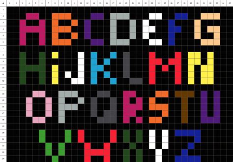 Alphabet - Pixel Art | La Manufacture du Pixel