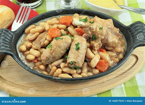 Cassoulet with duck confit stock photo. Image of france - 166877034