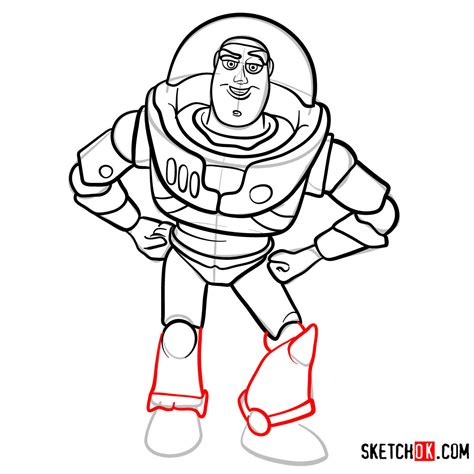 How to draw Buzz Lightyear | Toy Story - Sketchok easy drawing guides