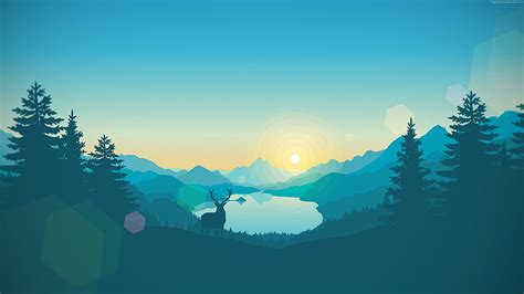 HD wallpaper: flat, forest, deer, 4k, 5k, iphone wallpaper, abstract | Wallpaper Flare