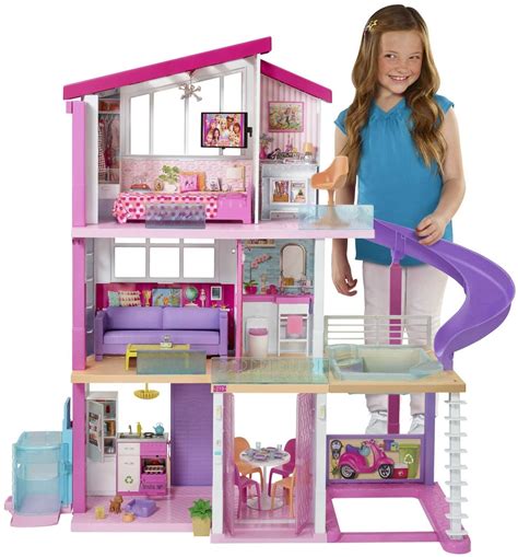 Barbie Dreamhouse, Doll House Playset with 70+ Accessories Including ...