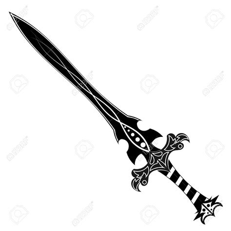 Amazing Black Sword Tattoo Stencil | Sword tattoo, Tribal dragon tattoos, Tattoo designs men