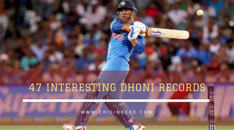 47 Records held by MS Dhoni in International Cricket [All formats] - CricIndeed