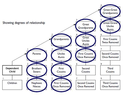 California Consanguinity Chart