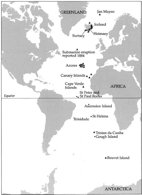 6 Volcanoes and volcanic islands of the Atlantic Ocean. The... | Download Scientific Diagram