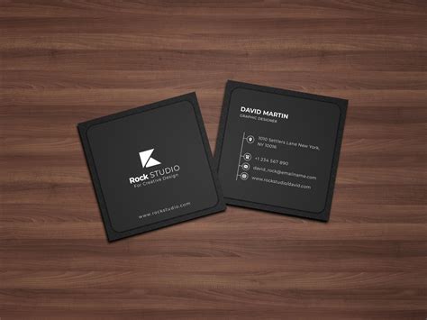 Simple Square Business Card by Rajib Kumar Das on Dribbble