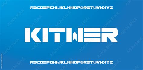 Tech font for logo design. fonts Vector alphabet with two set of ...