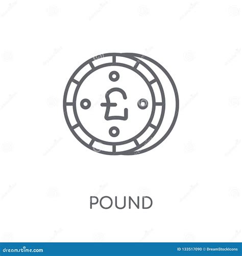 Pound Linear Icon. Modern Outline Pound Logo Concept on White Ba Stock Vector - Illustration of ...