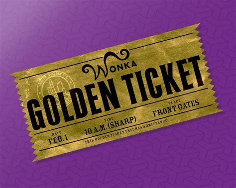 Willy Wonka Golden Ticket Png