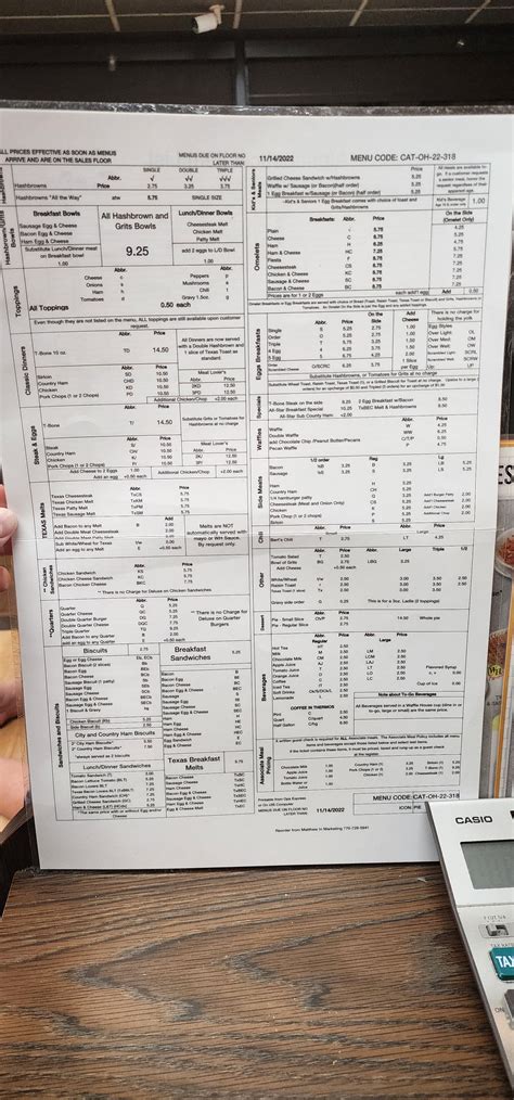 Full Waffle House menu (current as of 1/24/2023) : r/wafflehouse