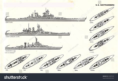 Us Navy Battleships World War Ii Stock Photo 54907534 - Shutterstock