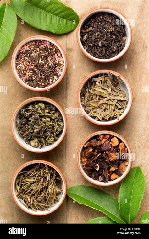 Tea leaves, Herbal Tea Stock Photo - Alamy