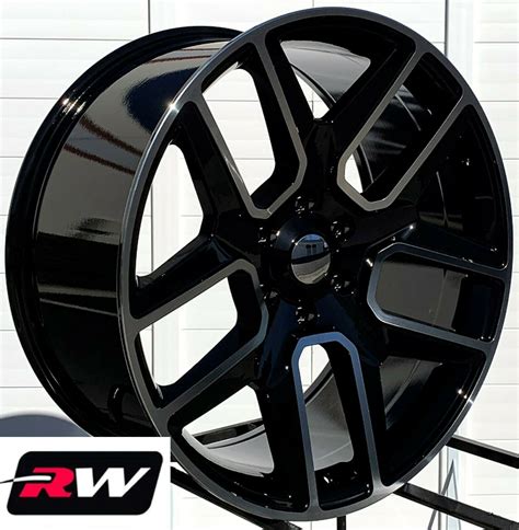 22 inch 22 x10" Wheels for Ram 1500 Black Machined Rims 2019 Laramie ...