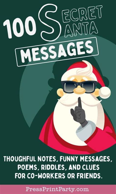 100+ Thoughtful Secret Santa Messages and Poems for Gifts | Secret santa messages, Message from ...