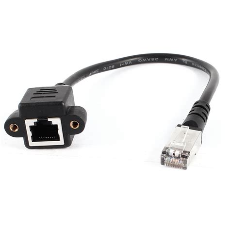 28cm RJ45 Male to Female M/F CAT5E LAN Ethernet Adapter Network Cable TS | eBay