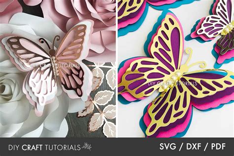 3D Butterfly SVG Template 1 – DIY Craft Tutorials