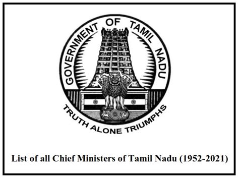 List of all Chief Ministers of Tamil Nadu (1952-2021) | Tamil Nadu Chief Minister 2021