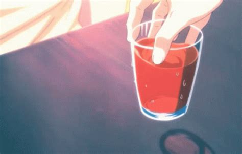 Anime Anime Drink Anime Food Red Drink Soda | GIF | PrimoGIF