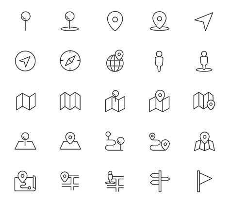 25 Free Map and Location Icons (Ai)