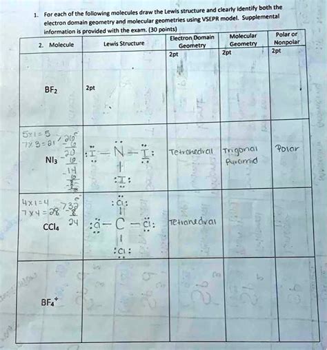 SOLVED: For each of the following molecules, draw the Lewis structure ...