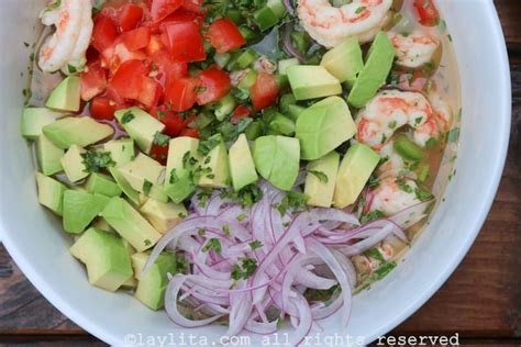 Ceviche de camarón y aguacate {con naranja agria} – Recetas de Laylita