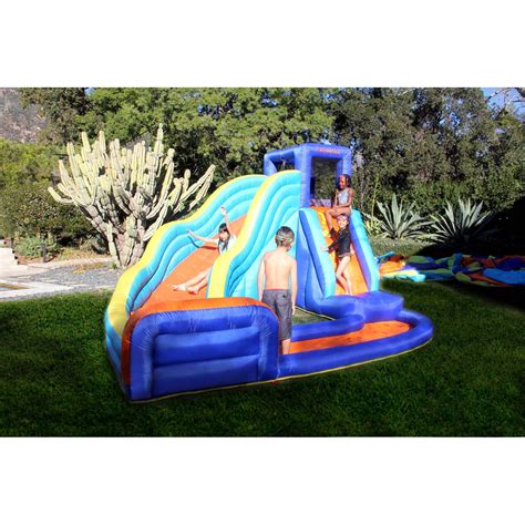 Backyard Water Slide Inflatable : MagicTimeInternational Triple River Waterpark Inflatable ...