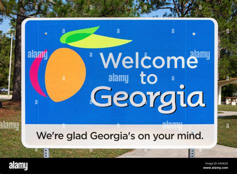 Welcome to Georgia sign, USA Stock Photo - Alamy