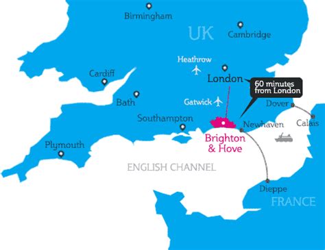 Brighton Map England - The Happiest Location In The UK