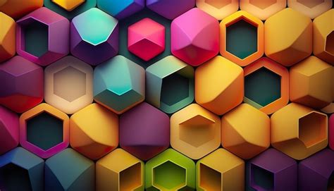 Premium Photo | Colorful 3d shapes wallpapers that are high definition and high definition