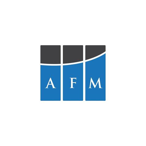 AFM letter logo design on black background. AFM creative initials ...