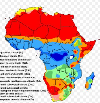 African Savanna On Map