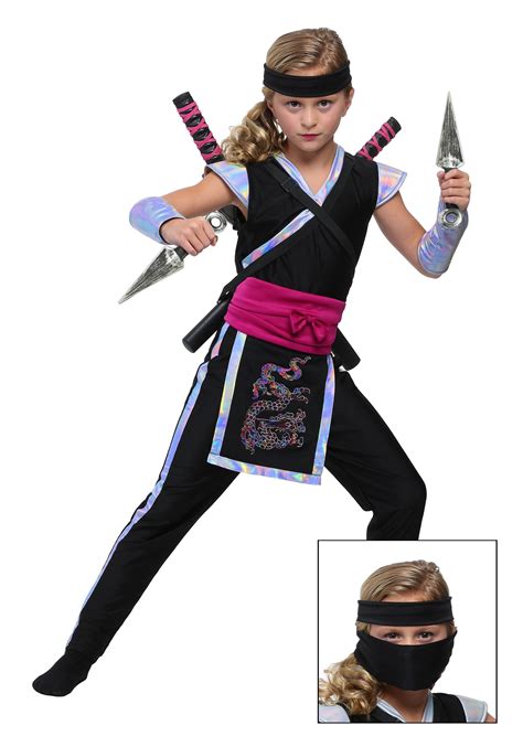 Rainbow Ninja Costume for Girls