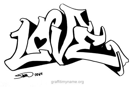 I Love You Graffiti Coloring Pages - Coloring Home