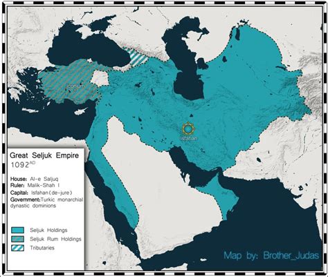 The Underappreciated Seljuk Empire Map by Brother_Judas : History_Maps