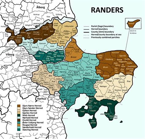 Randers County, Denmark Color-blind Map • FamilySearch