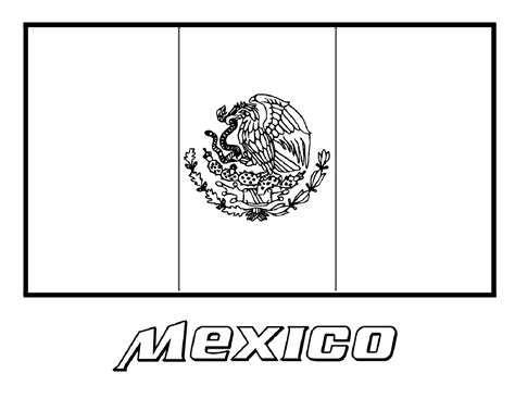 Mexico Flag Coloring Page - Free Printable Coloring Pages for Kids