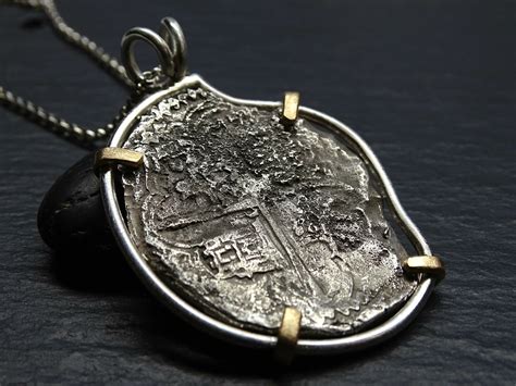 Shipwreck Coin Pendant Treasure Coin Necklace Silver Bolivia - Etsy